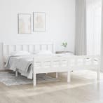 vidaXL Bedframe massief hout wit 150x200 cm, Verzenden, Wit, Overige maten, 200 cm