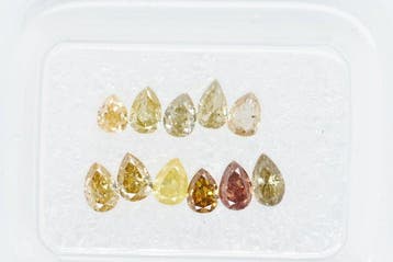 Zonder minimumprijs - 11 pcs Diamant (Natuurlijk gekleurd) -, Nieuw