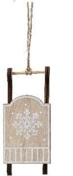 Hanger Houten Slee Naturel met Wit per stuk, Ophalen of Verzenden, Nieuw