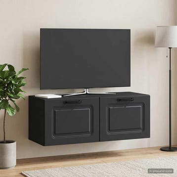 vidaXL Wandbeugel TV-kast Zwart 78,5 x 31 x 30 cm Bewerkt, Minder dan 50 cm, Verzenden, Nieuw, Minder dan 100 cm
