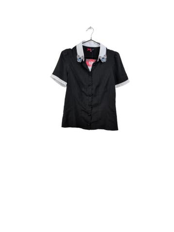 HELL BUNNY Blouses Dames maat S Zwart Vintage, Ophalen of Verzenden, Nieuw