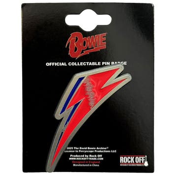 David Bowie Flash - Pin officiële merchandise, Ophalen of Verzenden, Nieuw, Kleding