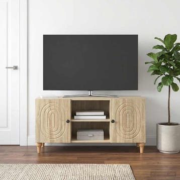 vidaXL TV-kast Sonoma Eiken 102 x 34,5 x 50 cm Bewerkt hout, Minder dan 50 cm, Verzenden, Nieuw, Minder dan 100 cm