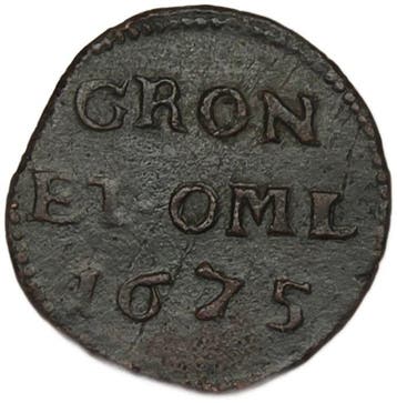 Nederland, Groninger Ommelanden Duit 1675 (Zonder, Postzegels en Munten