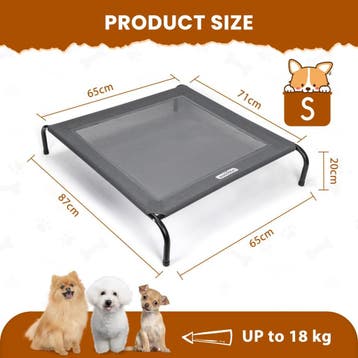 Hondenbed op pootjes – Grijs - 87x65 cm - Nobleza, Dieren en Toebehoren, Verzenden, Zo goed als nieuw