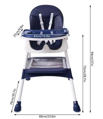2-in-1 baby kinderstoel met dubbel dienblad en voetsteun, Verzenden, Nieuw
