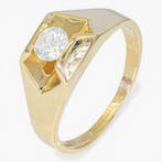 Zonder minimumprijs - Ring - 14 karaat Geel goud, HRD, Sieraden, Tassen en Uiterlijk, Nieuw