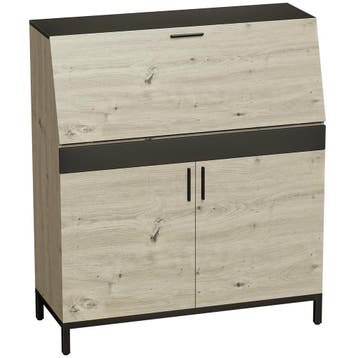 Industriële Secretaresse Bureau Met Planken En Metalen Frame, Verzenden, Nieuw