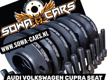 ZWARTE Spacers Audi  Vw 7 8 Cupra Seat 5x112 Spoorverbreders, Verzenden, Nieuw