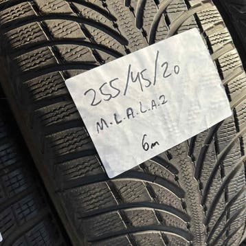 2 x Michelin 255-45-20 Winterbanden 6mm, Gebruikt, 255 mm, Band(en), Personenwagen