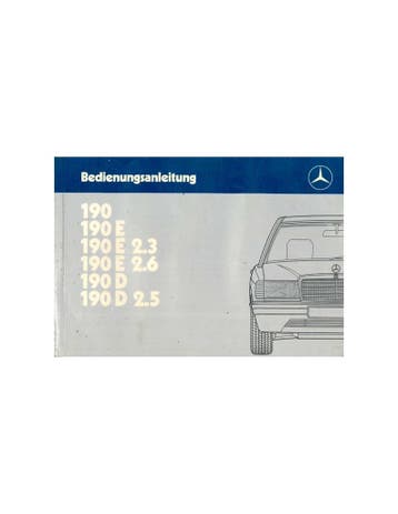 1987 MERCEDES BENZ 190 INSTRUCTIEBOEKJE DUITS, Auto diversen, Handleidingen en Instructieboekjes