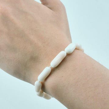 Koraal - Zilver, Zonder voorbehoud - Armband - Wit, Antiek en Kunst