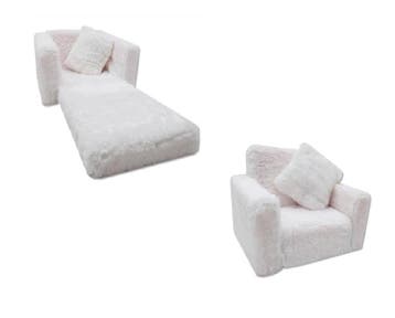 Mini Sofa Kinderen Uitklapbaar | Wit | Laatste Stuks!, Ophalen of Verzenden, Nieuw, Stoel
