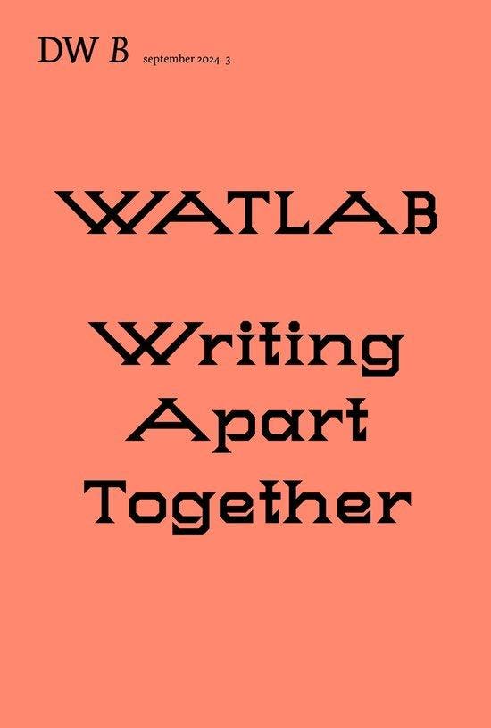 Watlab (Writing Apart Together) 9789464342833, Boeken, Overige Boeken, Gelezen, Verzenden