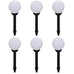 vidaXL Tuinpadlampen 6 st met grondpin LED 20 cm, Verzenden, Nieuw, Kunststof
