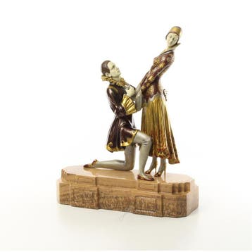 EEN KOUD BESCHILDERD BRONZEN BEELD GENAAMD EEUWIGDURENDE..., Verzenden, Nieuw