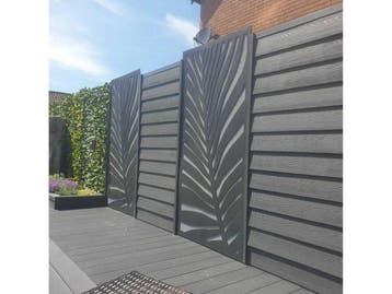 Veiling - 3x Composiet terrasscherm Frond 180x90cm, Tuin en Terras, Nieuw