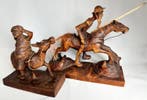Snijwerk, Don Quichot en Sancho Panza - 28 cm - Hout