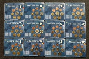 Europa. Series 1 Cent - 2 Euro 1999/2002 (12 series) (Zonder, Postzegels en Munten