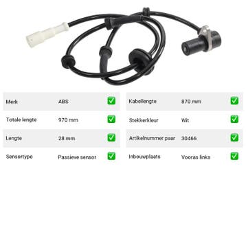 ABS-sensor Vooras links MG ZS 180 (2001-2005), Verzenden, Nieuw, MG