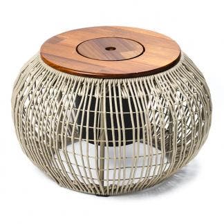 Bijzettafel tuin | Decoris | Rond (Ø 58 x 37 cm, Beige), Tuin en Terras, Tuintafels, Verzenden, Nieuw