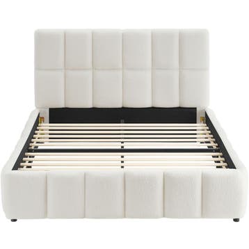 Stoffen bed Shirley met lattenbodem, draagkracht 250 kg, Verzenden, Nieuw