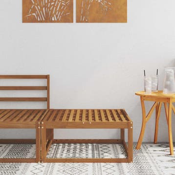 vidaXL Buiten Voetenbank Naturel 79 x 79 x 37 cm, Verzenden, Nieuw