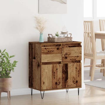 vidaXL Dressoir Oud Hout 60 x 35 x 70 cm Gemonteerd hout en, Verzenden, Nieuw, Overige houtsoorten, Minder dan 50 cm