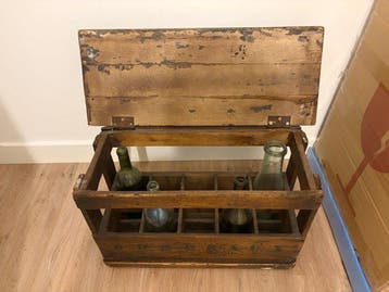 Wijnaccessoire - Hout - Vintage industriële transportkist /, Nieuw