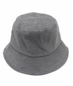 Bucket Hat Hoedje – Rib Stof – One Size – Grijs, Nieuw