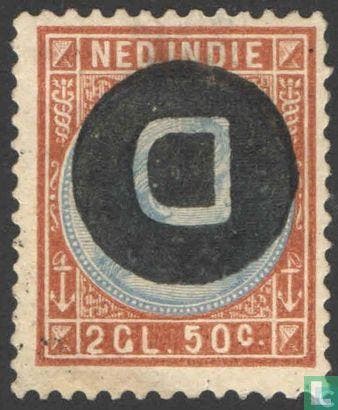 Nederlands-Indië - Prinses Wilhelmina met opdruk D [kop.., Verzenden, Postfris