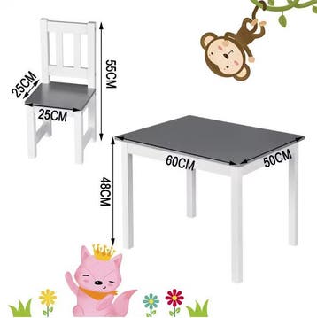 Kindertafel met 2 Stoelen – Houten Speel- en Knutselset, Verzenden, Nieuw