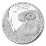 Congo Predators Crotalus Rattlesnake 1 oz 2020, Verzenden, Overige landen, Losse munt, Zilver