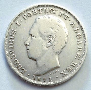 Portugal. D. Luís I (1861-1889). 500 Reis - 1871 - Escassa