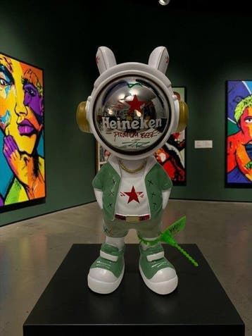 WASE - Speelgoed figuur ASTRO HEINEKEN BEER WHITE AND GREEN