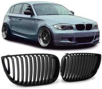 Grill Nieren BMW E87/E81/E82/E88 04-07 Zwart, Auto-onderdelen, Ophalen of Verzenden, Nieuw