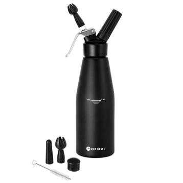 Slagroomapparaat | KitchenLine | Aluminium | Zwart | 0.95L |, Verzenden, Nieuw in verpakking