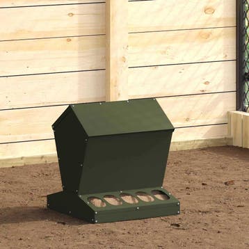 vidaXL Kip voerbak Olijf Groen 40 x 40 x 45 cm Koudgewalst, Verzenden, Nieuw