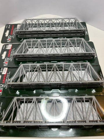 Kato N - 20-432 - Modeltrein brugdelen (4) - Kleur: grijs;, Nieuw