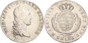 Taler, daalder 1813, Sachsen-kurlinie ab 1547 (albertiner..., Verzenden
