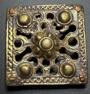 Laat-Romeins / Vroeg-Byzantijns Brons Prachtige phalera met