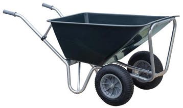 Kruiwagen Poly 160 liter 2 wielen - donker groen, Ophalen of Verzenden, Nieuw