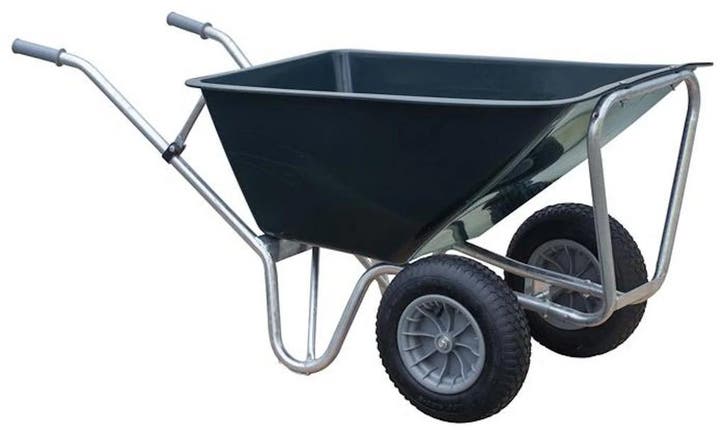 Kruiwagen Poly 160 liter 2 wielen - donker groen, Doe-het-zelf en Verbouw, Transportwagens, Ophalen of Verzenden