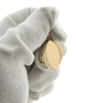 Vintage roségouden medaillon hanger (Hanger of bedel), Ophalen of Verzenden, Gebruikt, Goud, Overige merken