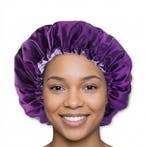 Paarse Satijnen Satijnen Slaapmuts / Haar bonnet van Satijn, Ophalen of Verzenden, Nieuw