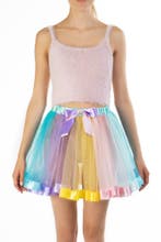 Tutu Pastel Regenboog Petticoat L XL XXL Tule Rokje Rok Door, Ophalen of Verzenden, Nieuw, Carnaval