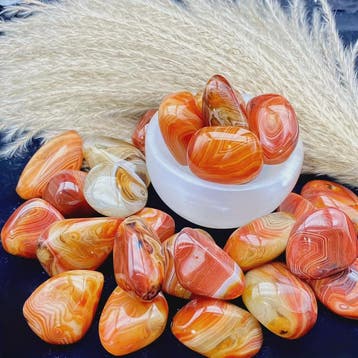 Natuurlijke Sardonyx Agate Palmsteen - Gepolijste Helende Kr, Sieraden, Tassen en Uiterlijk, Verzenden, Nieuw