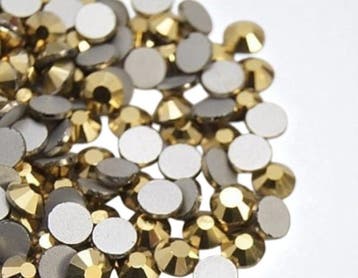 20 x Kristallen – goudkleur – ca. 1,8 mm – geschikt al, Ophalen of Verzenden, Nieuw, Overige typen