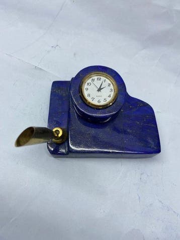 Handgemaakte lapis lazuli Horloge- 560 g - (1), Verzamelen