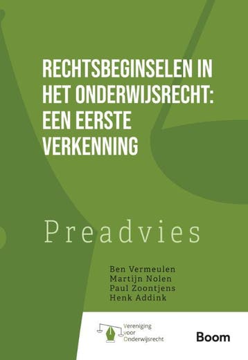 Rechtsbeginselen in het onderwijsrecht: een eerste, Verzenden, Zo goed als nieuw, R. van Schoonhoven